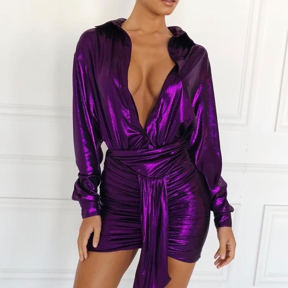 house of cb purple dress